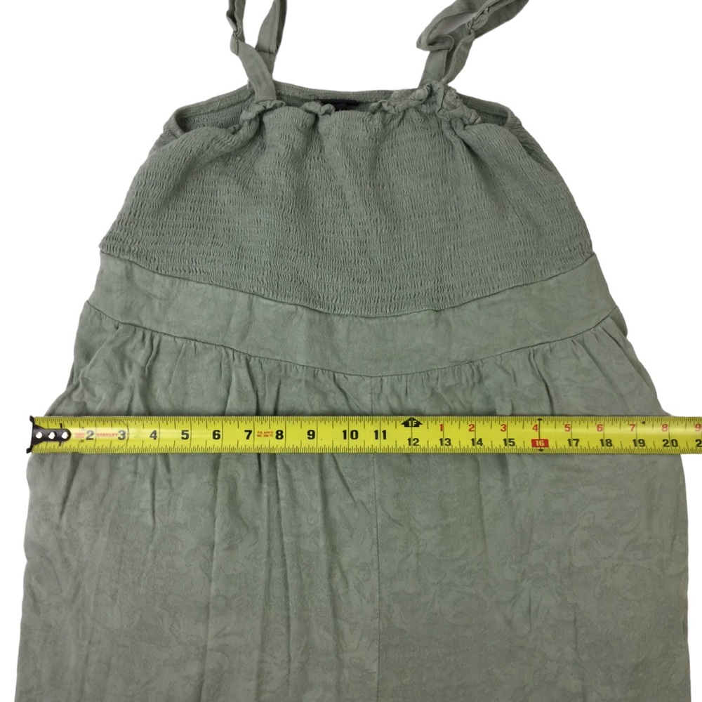 Torrid Green Jacquard Smocked Culotte Jumpsuit - Picture 7 of 10